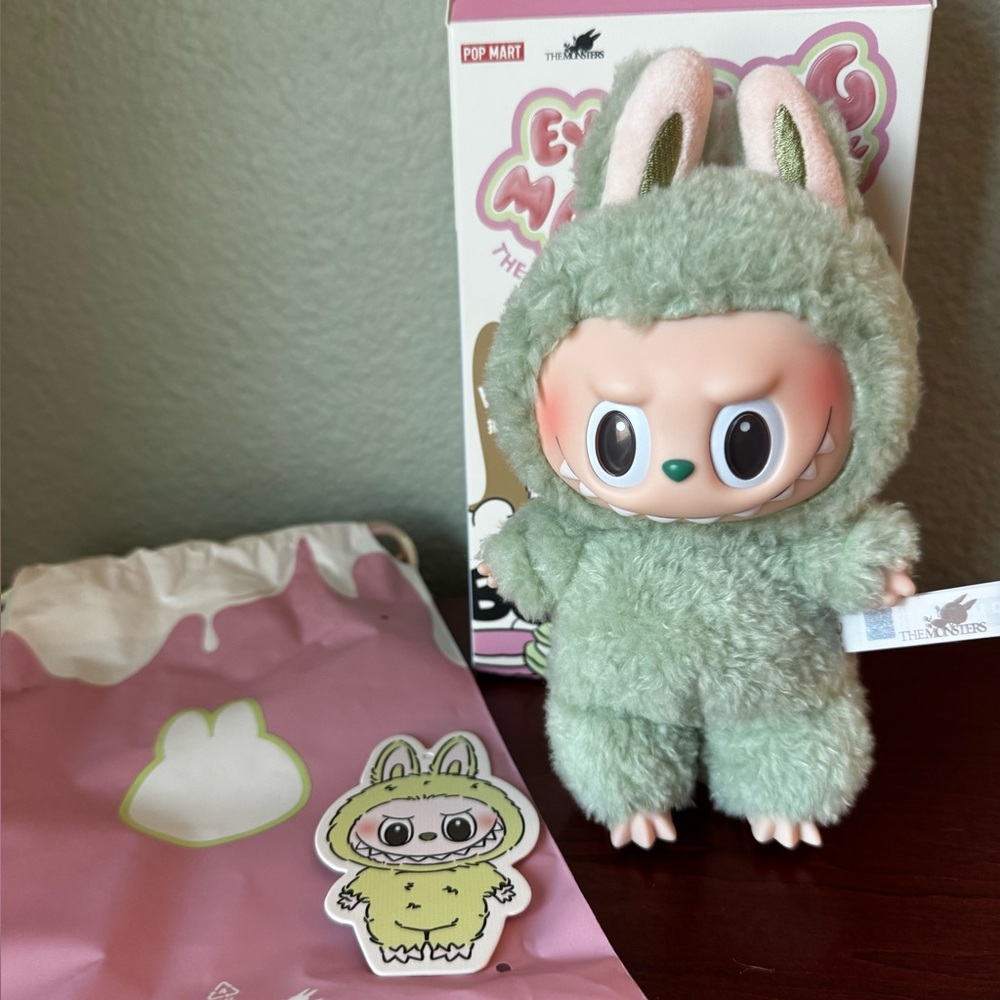 Pop Mart Labubu The Monsters - Exciting Macaron - Green Grape - opened - New!